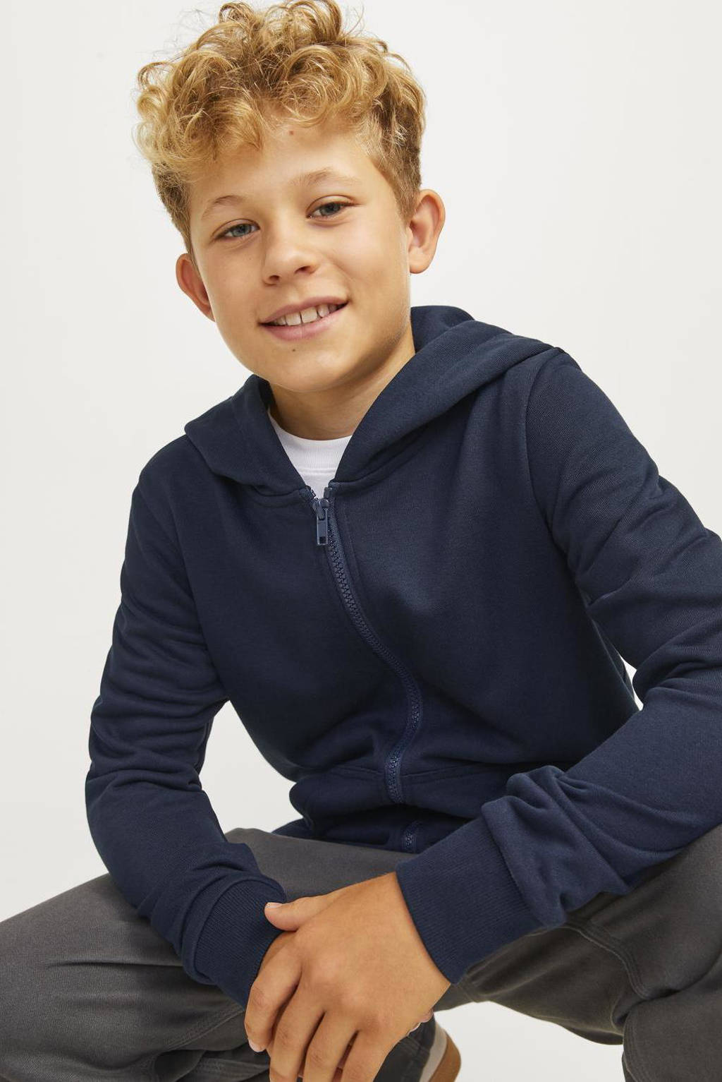 JACK & JONES sweatvest JJEBRADLEYdonkerblauw