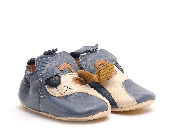 Easy peasy chaussons bebe my blublu chien oeil bleu