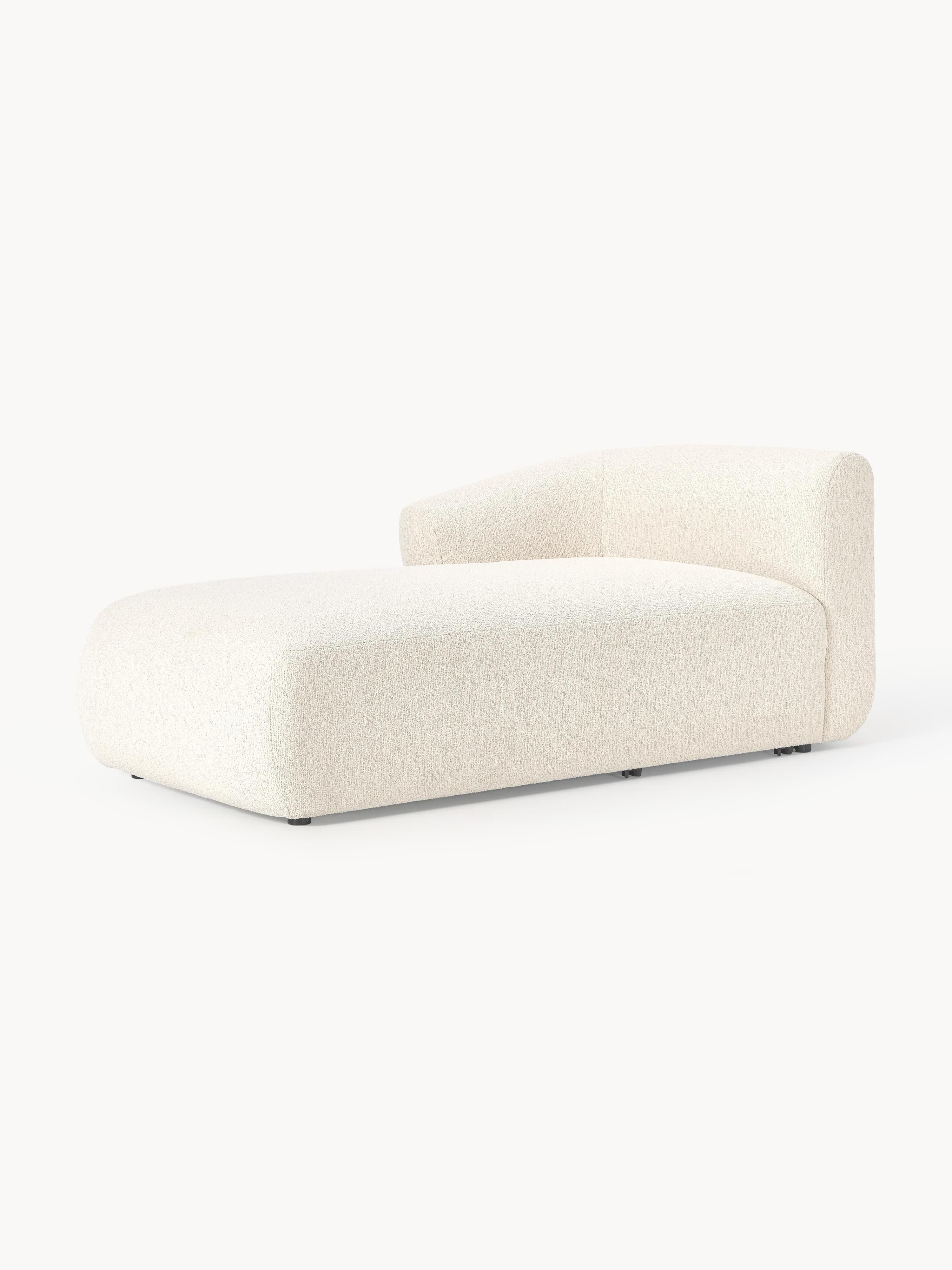 Chaise longue hoekmodule Sofia uit bouclé