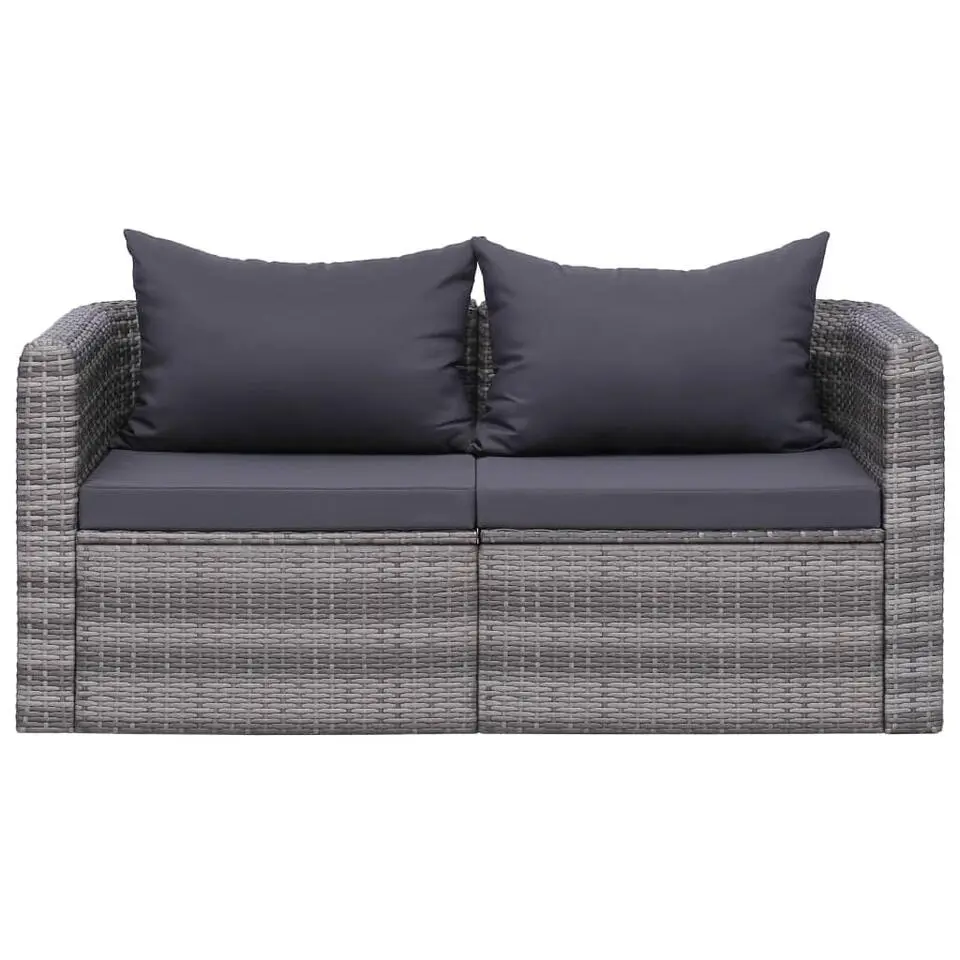 vidaXL - Loungeset - Grijs - Poly rattan
