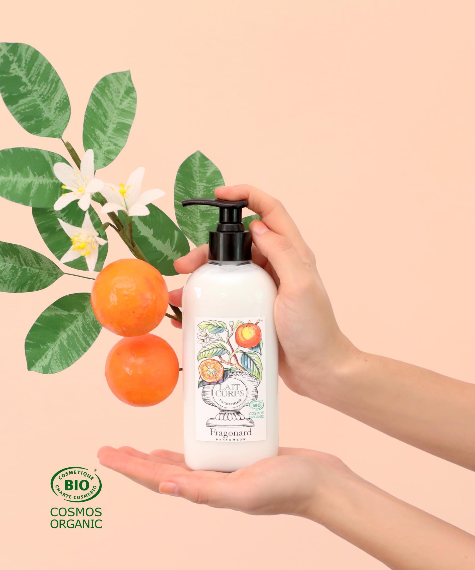 Lait Corps certifié BIO  Fleur d'Oranger - Flacon pompe 250 ml
