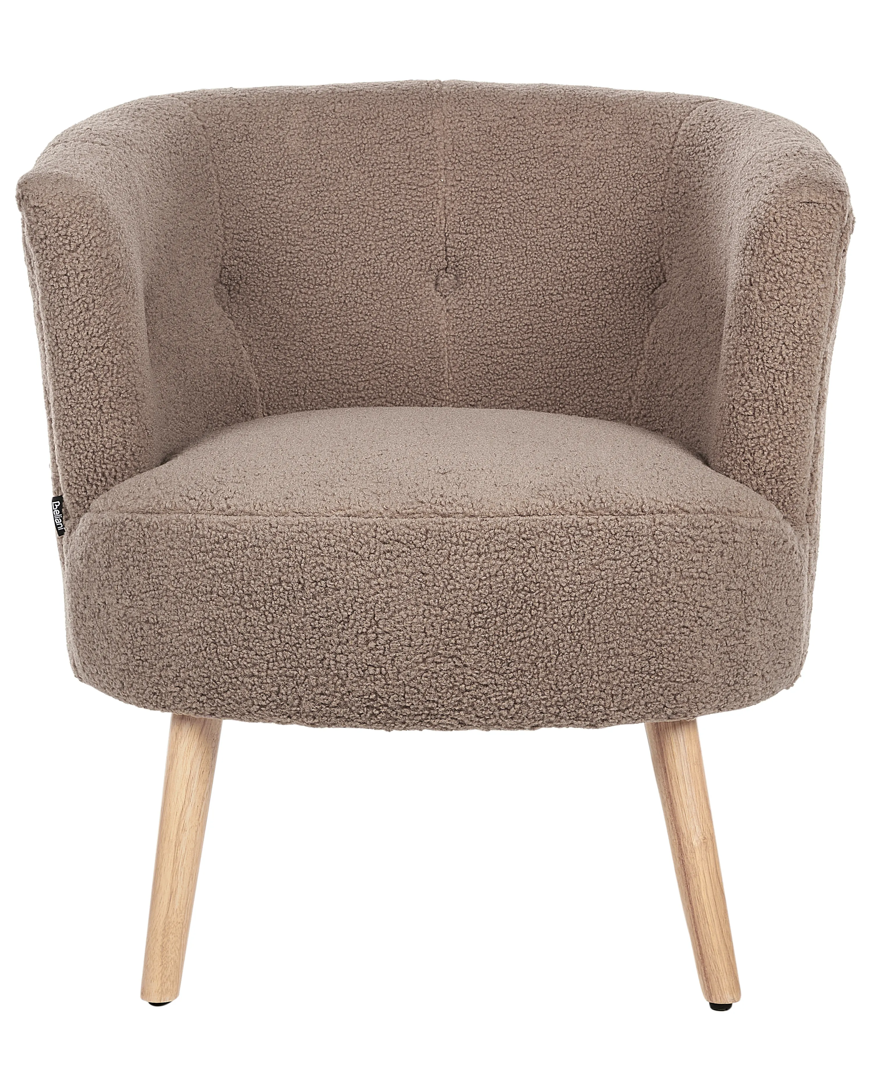 Fauteuil ODENZEN Bouclé Bruin