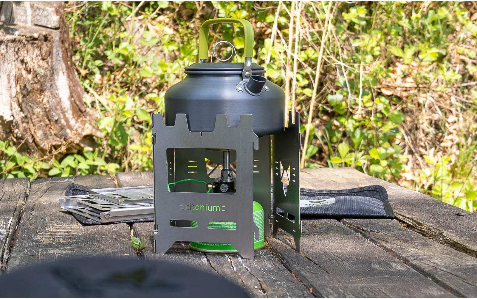 Campingkocher Hobo Premium, Titan<br>Multifunktionaler Kocher und Grill