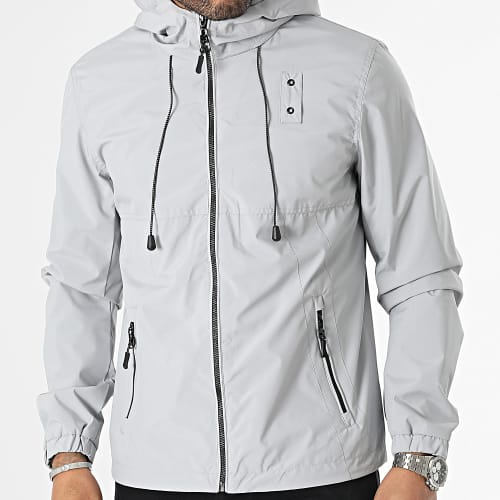Veste Zippée Capuche Gris