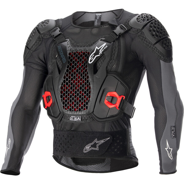 Alpinestars - Gilet anatomique Bionic Plus v2 Noir / Anthracite / Rouge
