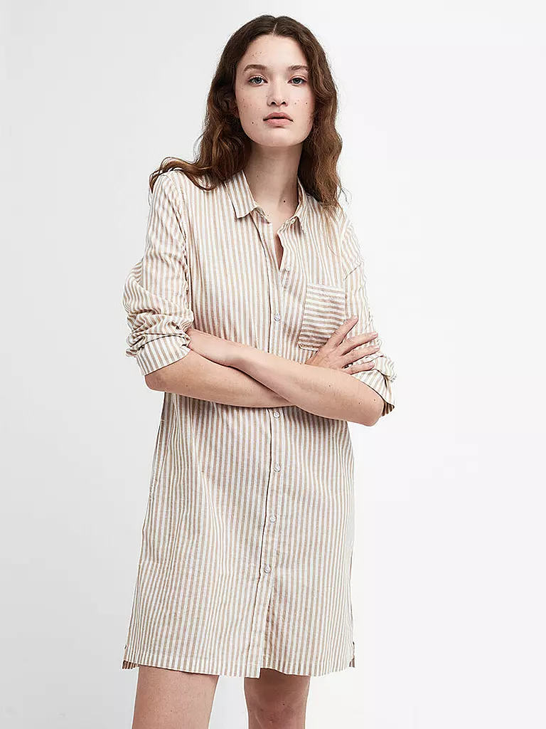 BARBOUR Hemdblusenkleid SEAGLOW beige