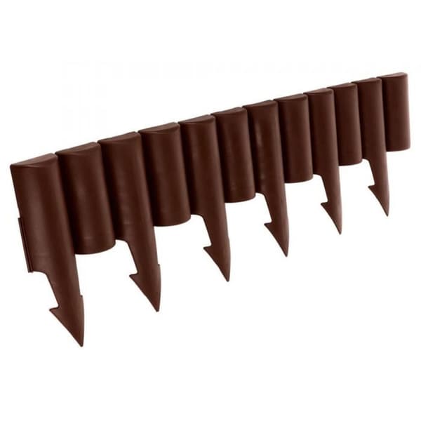 10 hagekant 250 cm, slitesterkt materiale, brun