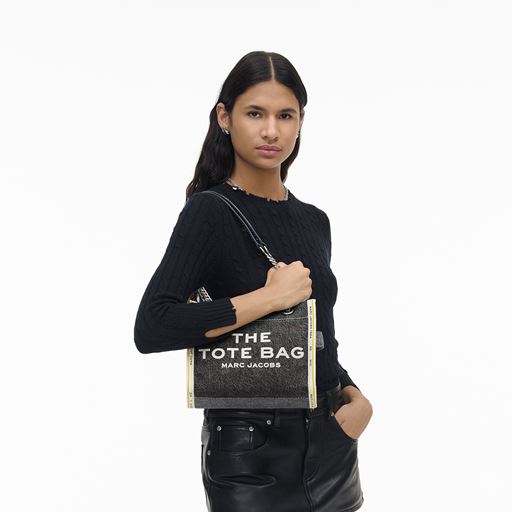 Marc Jacobs The Denim Chain Tote Bag, Black Wash