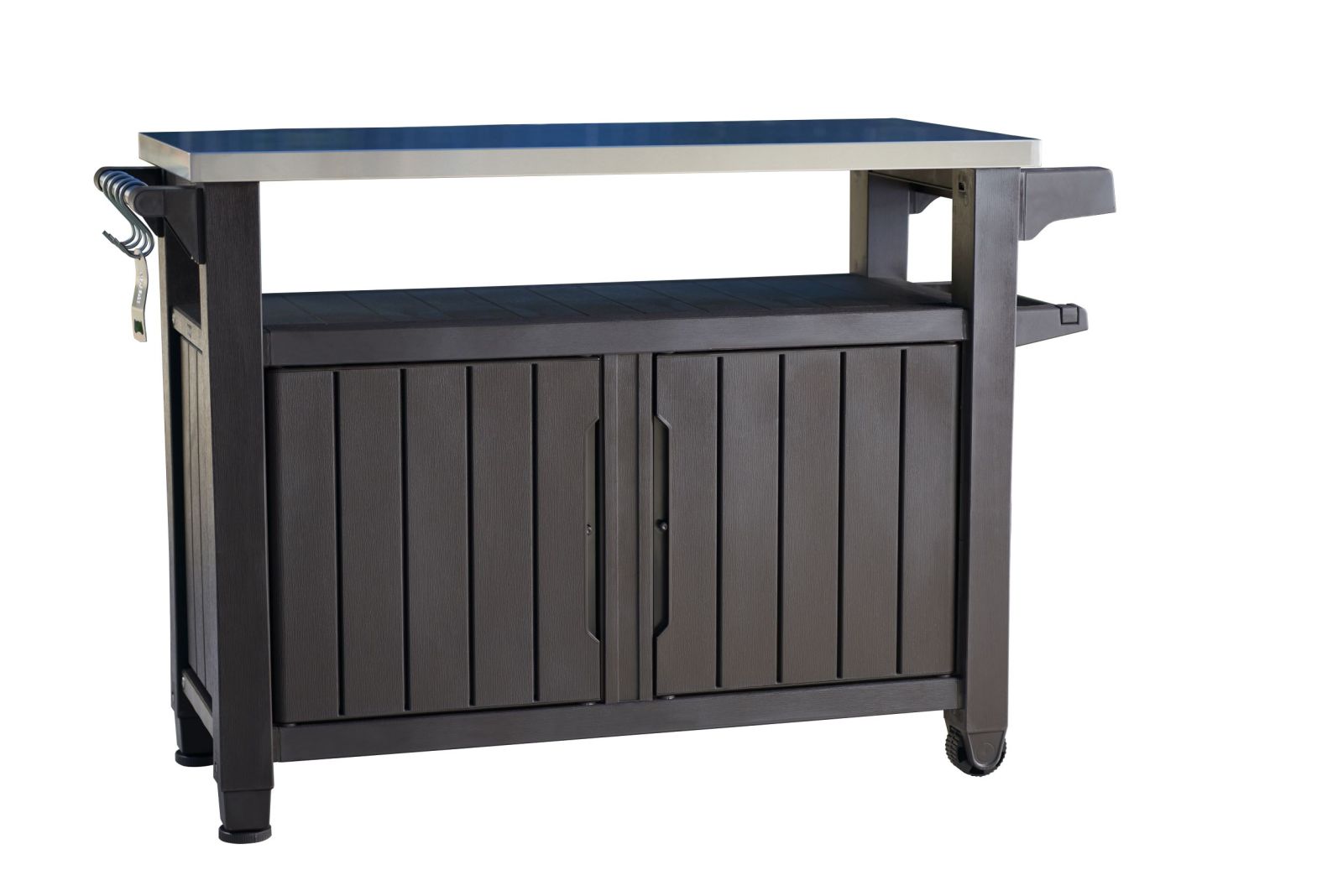 Grill-Beistelltisch - graphit - 2-türig