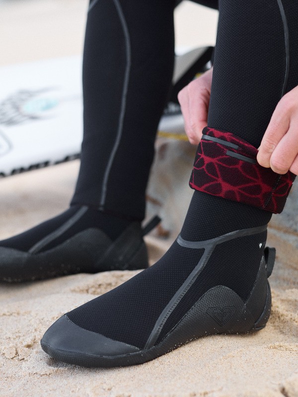 5/4 Elite Xtra Warm Combinaison de surf à capuche avec zip poitrine Noir Femme