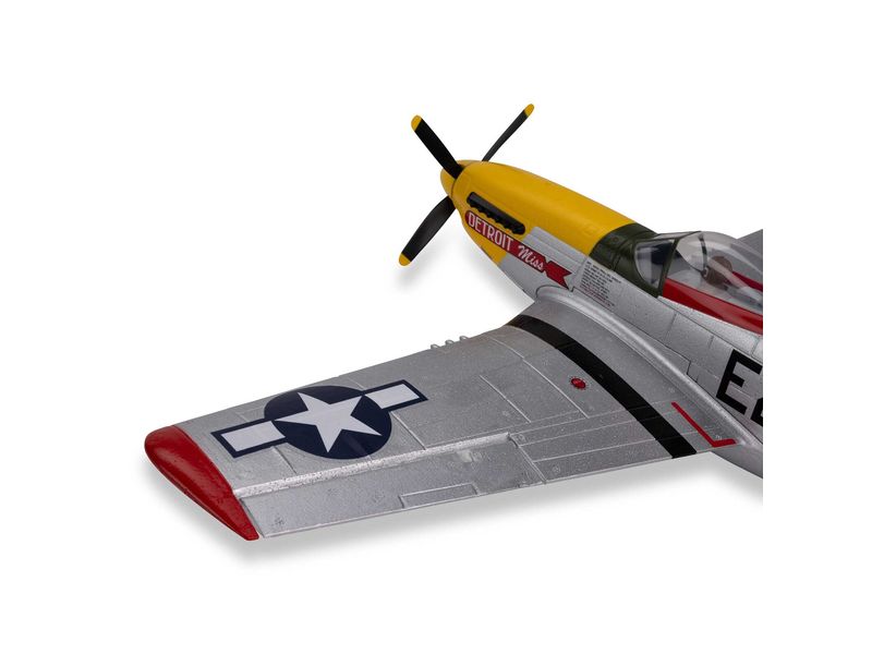 E-flite Warbird UMX P-51D Mustang Detroit Miss AS3X, SAFE B Scale-Warbird im UMX Format mit Brushless Antrieb