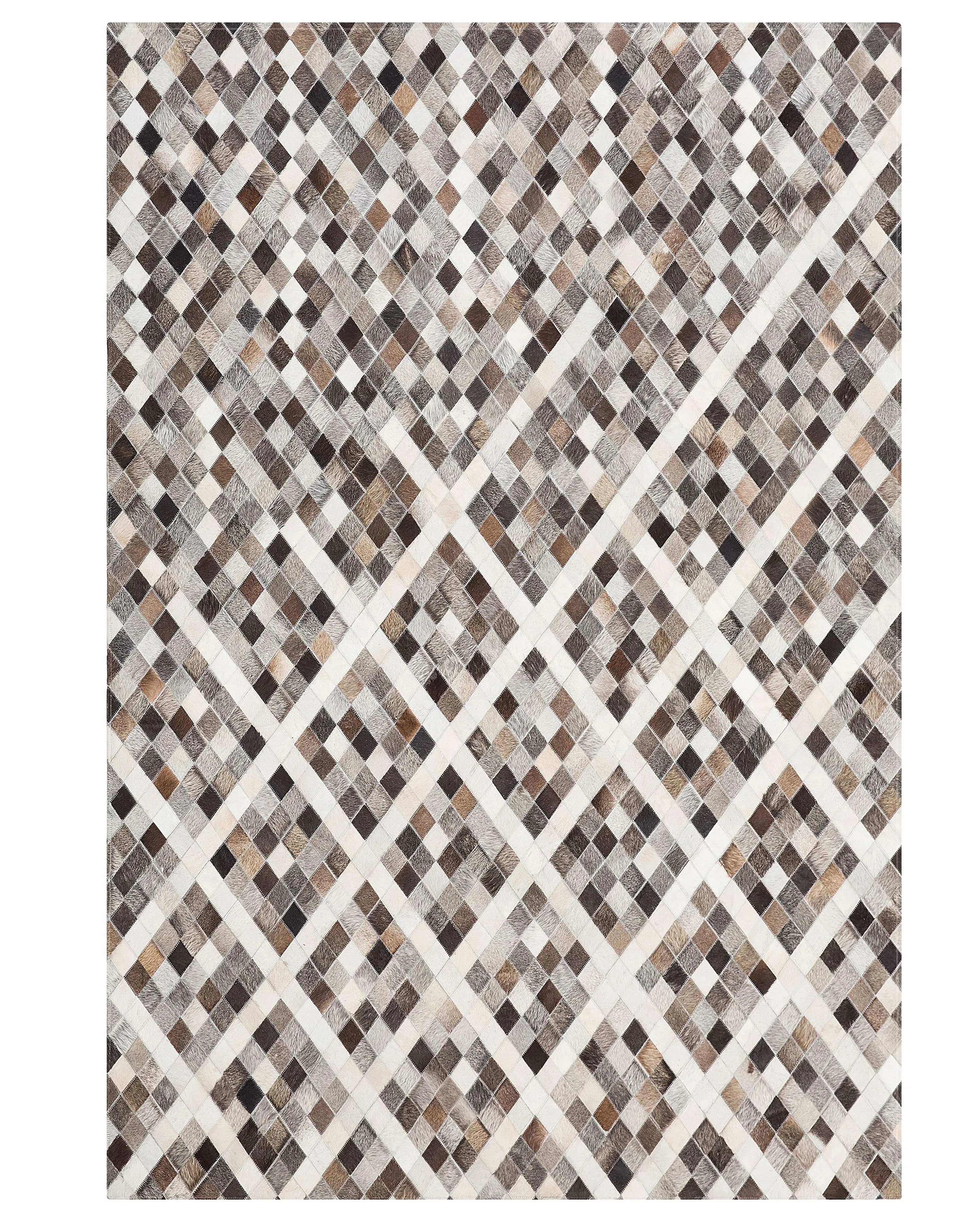 Vloerkleed AKDERE Bruin 160 x 230 cm Leer