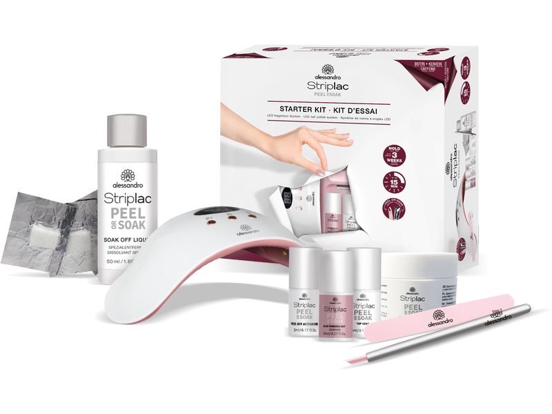alessandro Gelnägel-Set Striplac Kit Standart Nagelset speziell entwickelt für die Bedürfnisse von dünnen und brüchigen Nägel