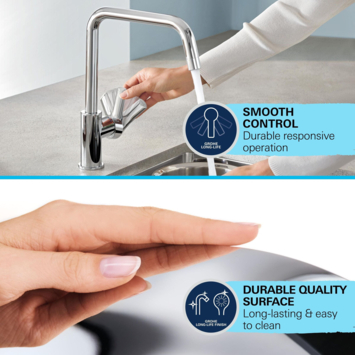 Grohe keukenkraan Start flow hoge uitloop QuickFix chroom