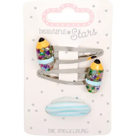 Die Spiegelburg Haarclips & Haargummis Stift - beautiful Stars, 1 Packung, 2-fach sortiert