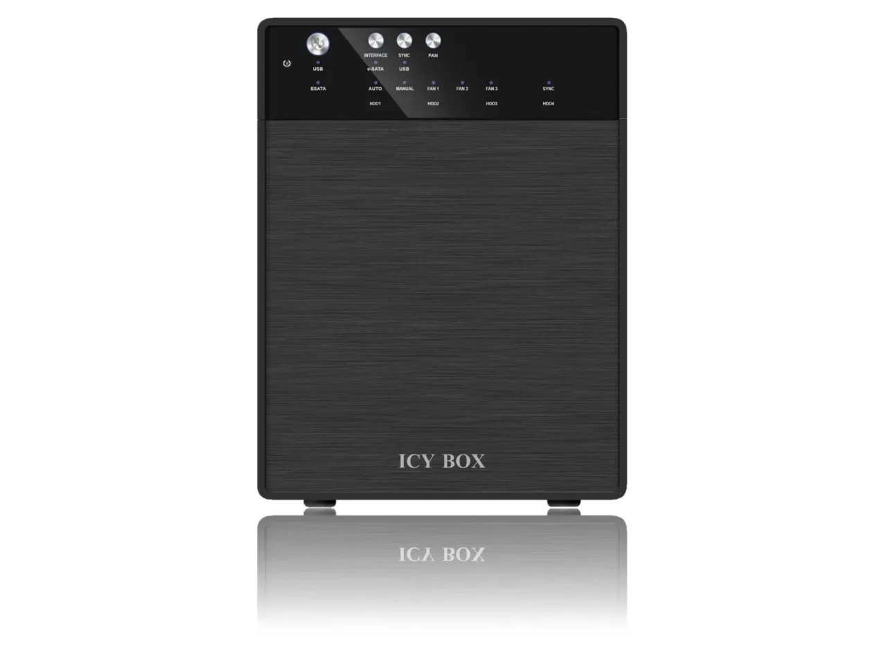 ICY BOX IB-3640SU3 - Harddisk-array - 4 bays (SATA-600) - HDD 0 - SATA 3Gb/s, USB 3.0 (ekstern)