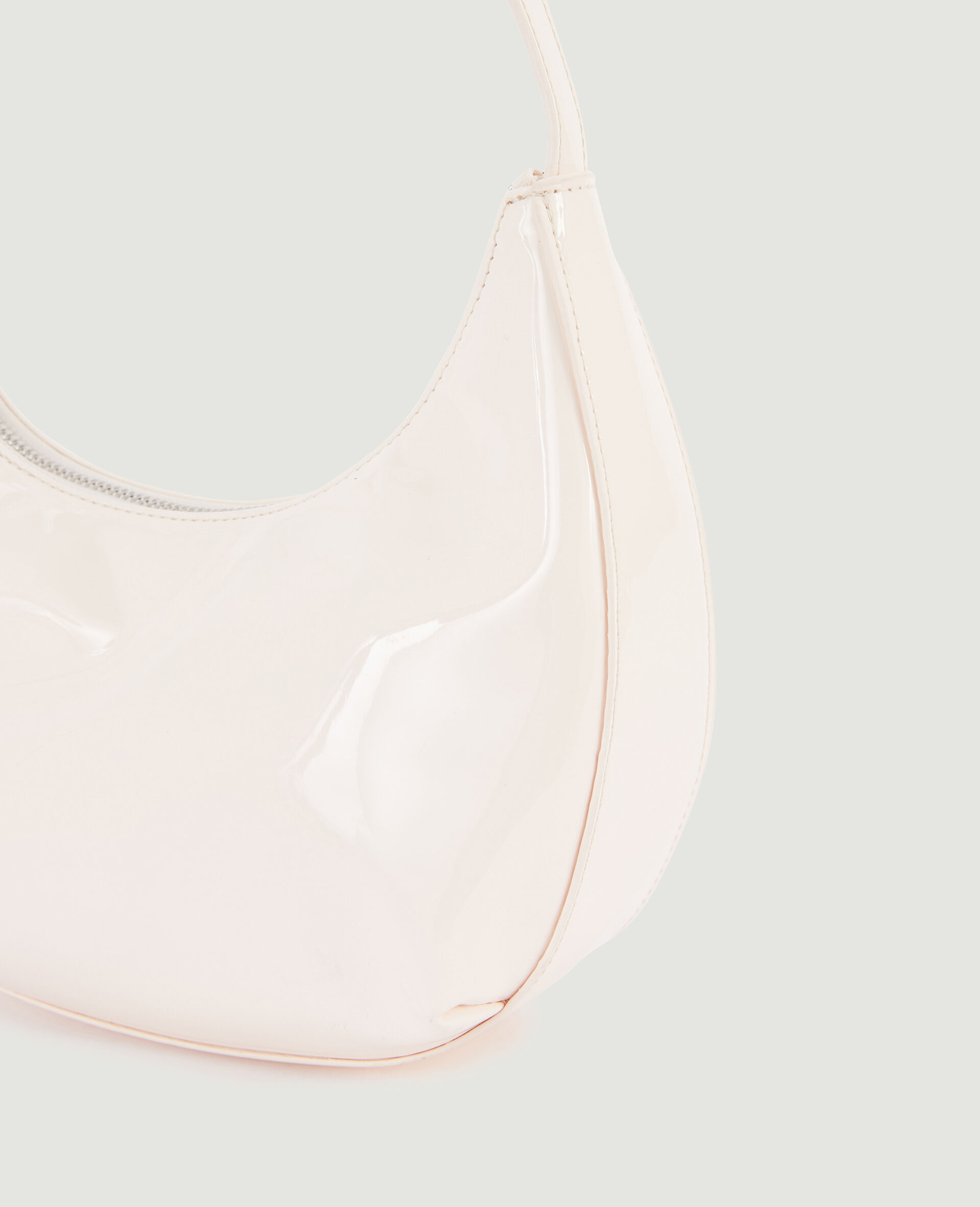 Sac porté épaule avec anneaux - Écru