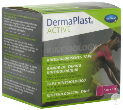 Hartmann Dermaplast Active Bande De Taping Kinésiologique Rose 5cm x 5m Rouleau 1