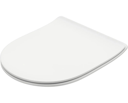 REIKA Mito toiletbril, wit, gepolijste gouden scharnieren, met soft-close mechanisme en Quick&Clean.