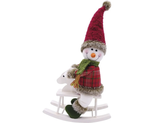 Lafiora decoratief sneeuwpopbeeldje, 44 cm hoog