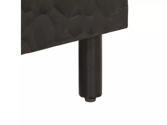 Armoire de salle de bain noir 38x33x58 cm bois massif manguier