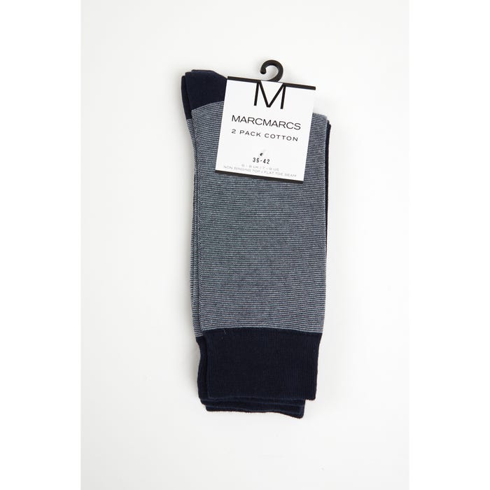 Marcmarcs-2-pack sokken fijne strepen - MarcMarcs