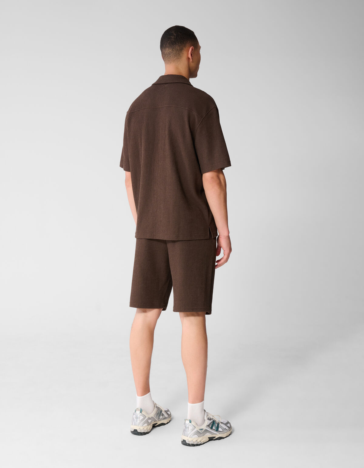 Rib Short Donkerbruin