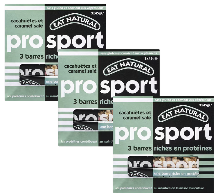 9 Barres Pro Sport caramel salé - Eat Natural