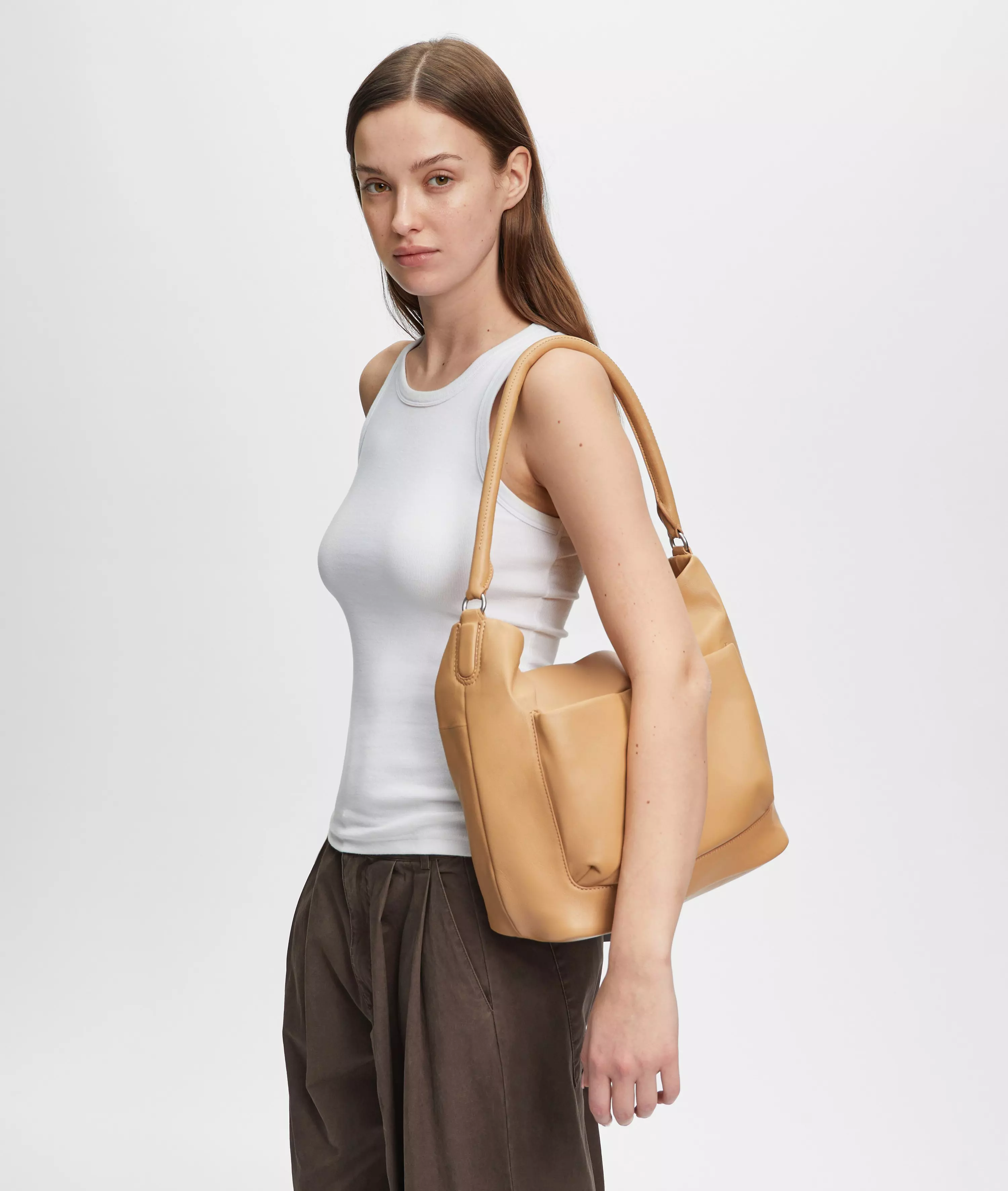 Hobo Spacious hobo bag made from soft leather