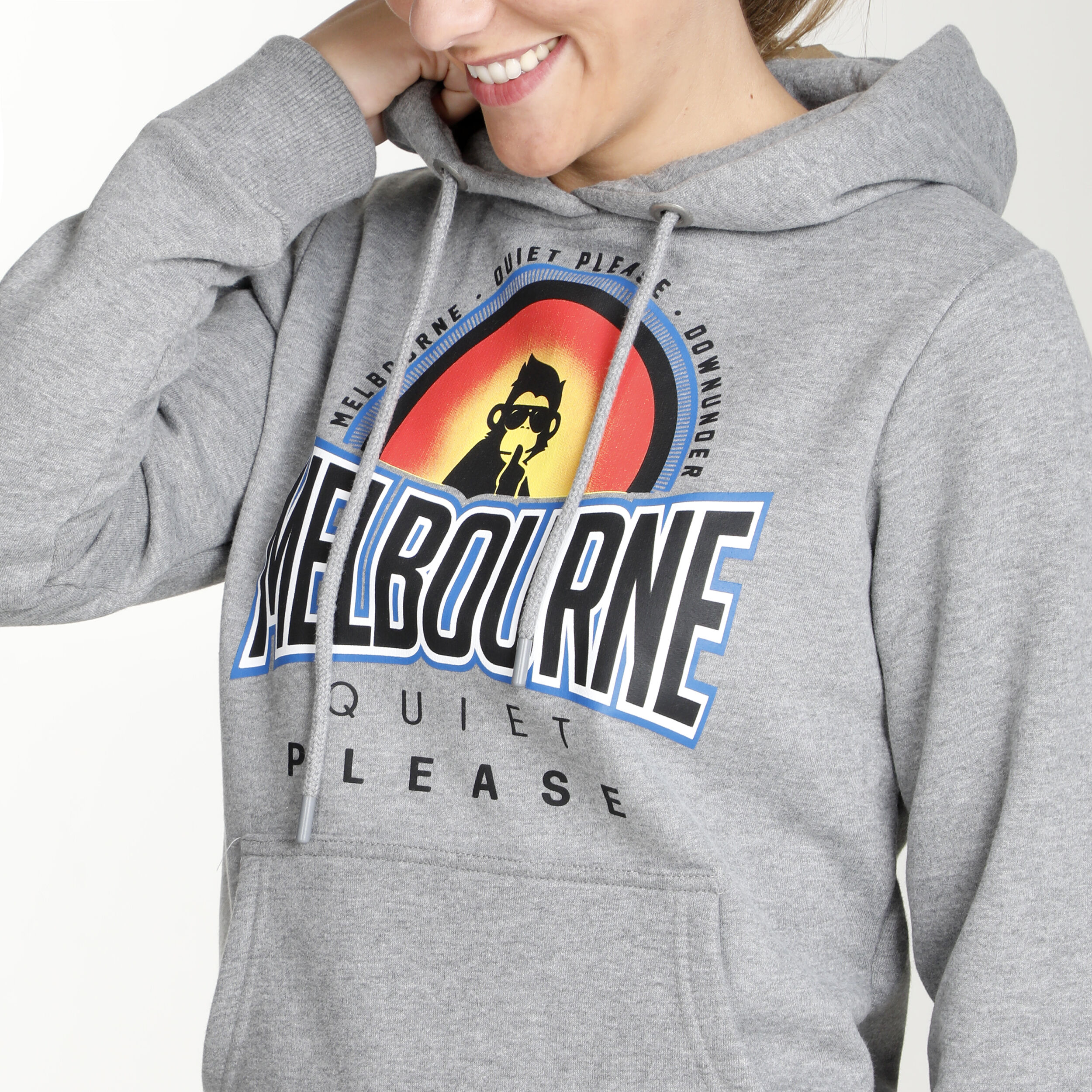Quiet Please Melbourne Sunrise Sweat À Capuche Femmes - Gris , Multicouleur