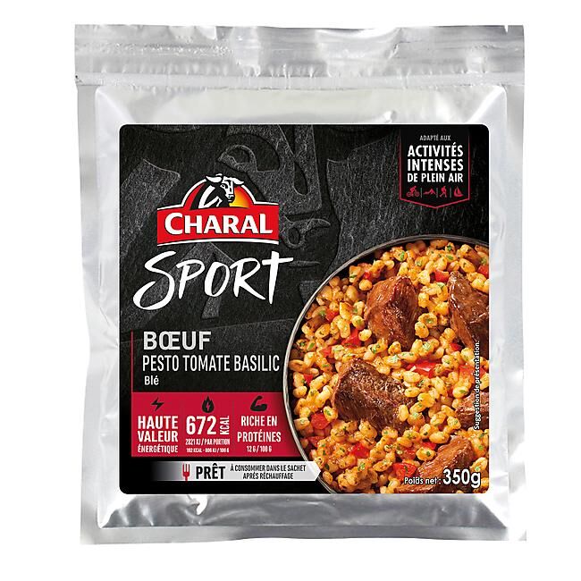 CHARAL SPORT - BOEUF PESTO TOMATE BASILIC BLE 350 G