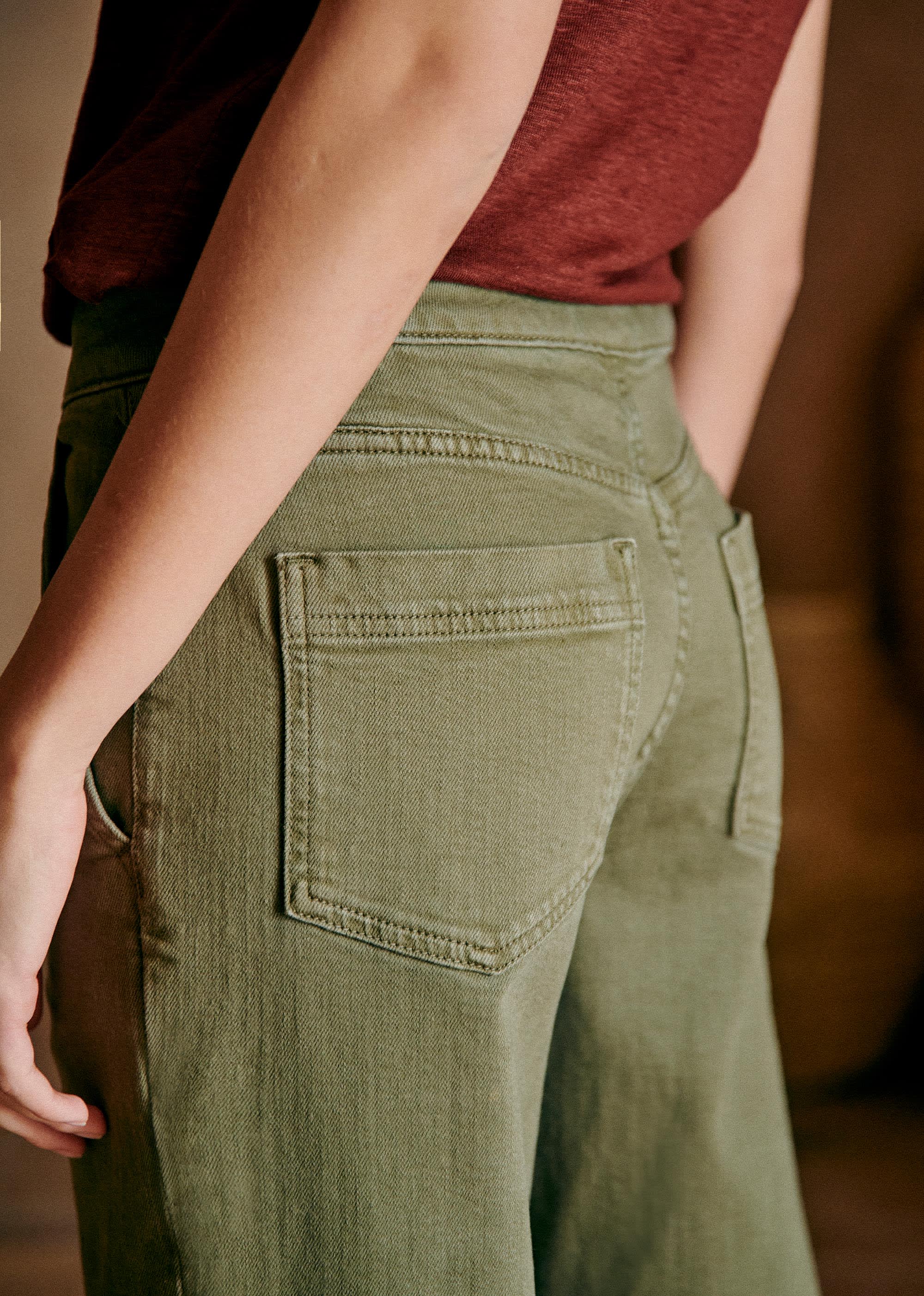 Pantalon Manu - Kaki - E-SHOP/BAS Pantalons 5905594