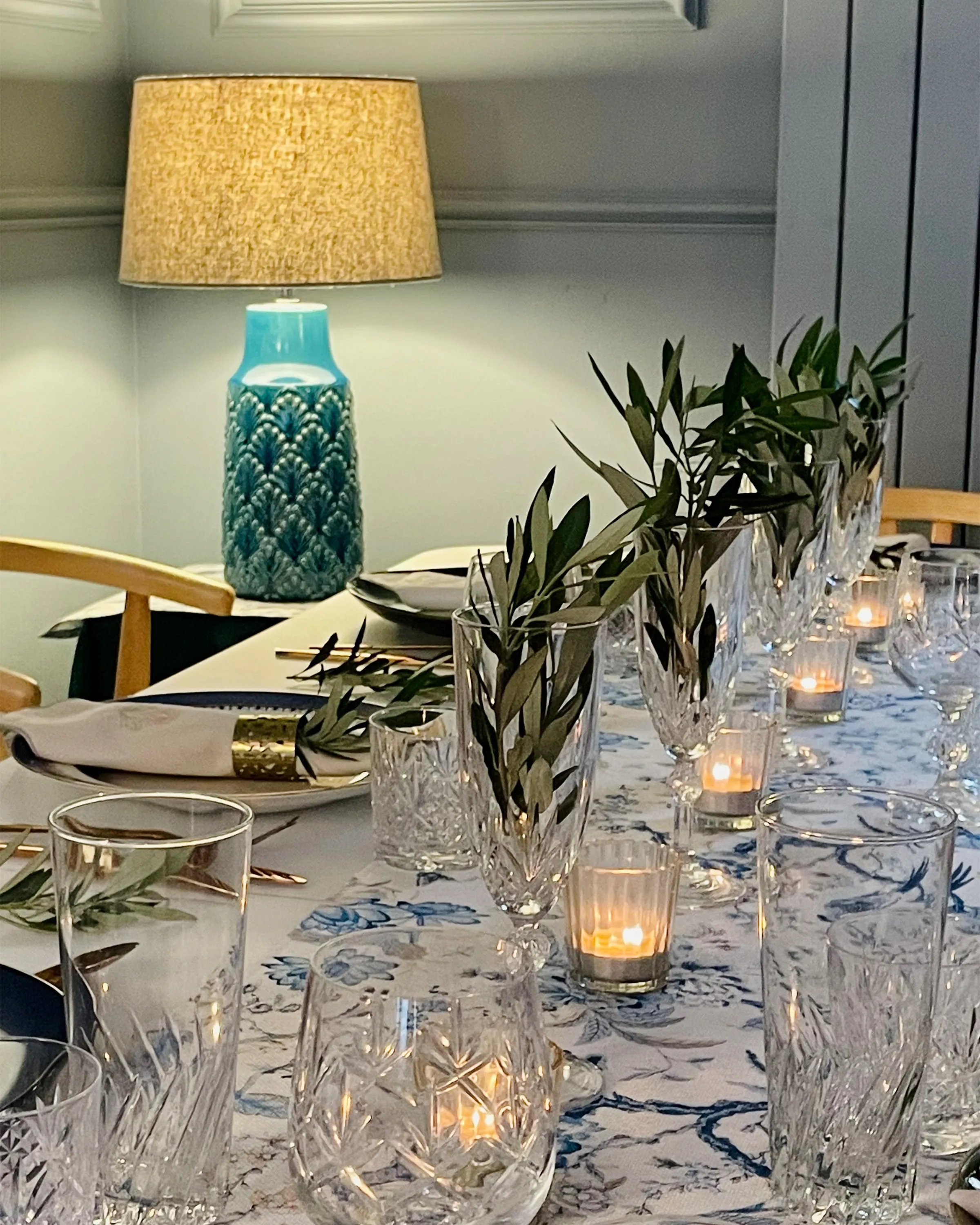 Tafellamp THAYA Keramiek Blauw
