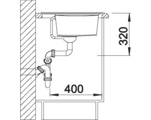 Blanco ZENAR XL 6 S spoelbak, 1000 x 510 mm, zwart, 526059, met afdruiprek, bak links