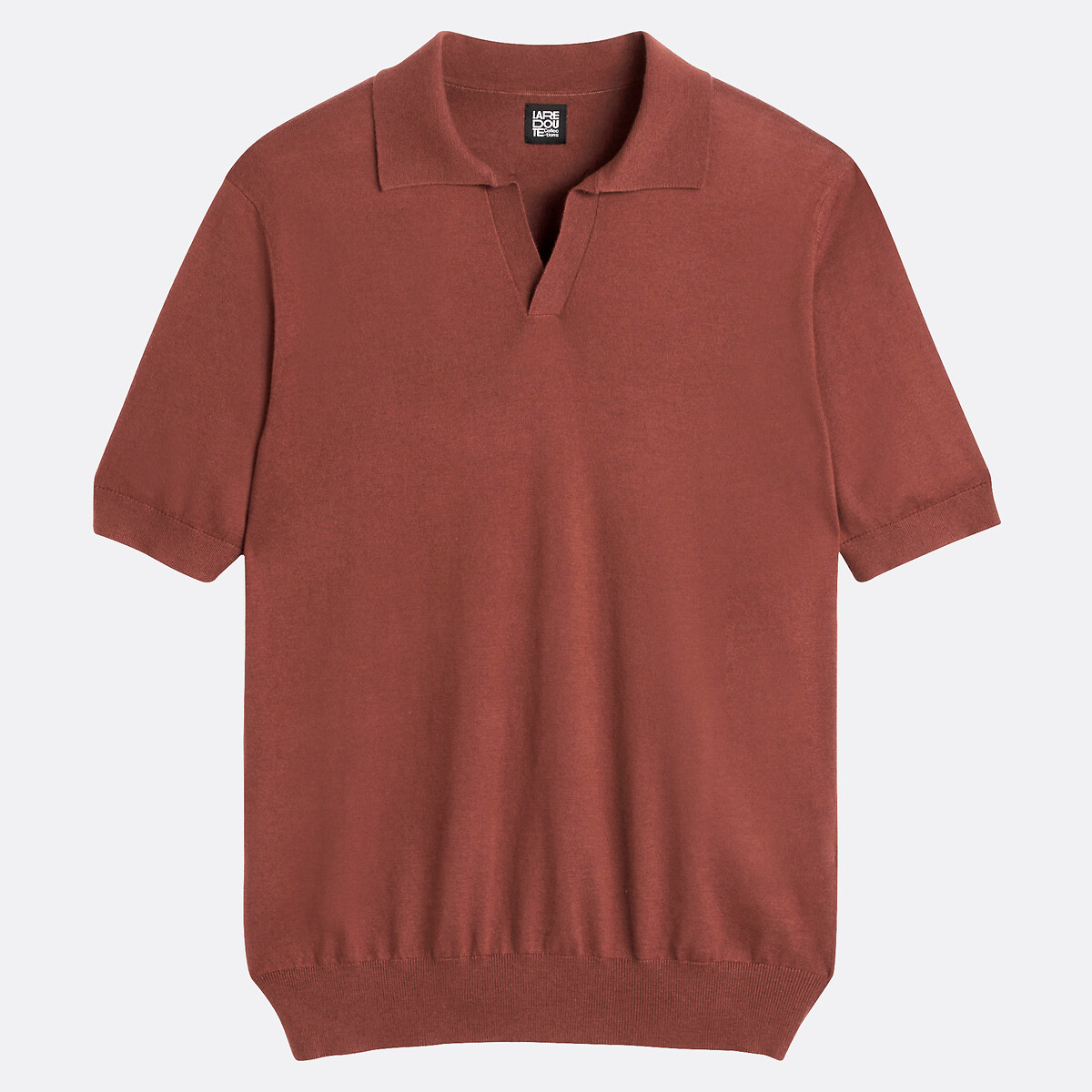 COLEÇÃO LA REDOUTE<br>Camisa polo com decote em V e mangas curtas