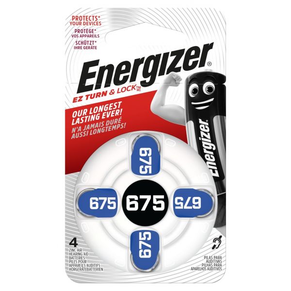 Energizer Pilha Audífono Zinc Aire AC675, Blister 4 Unidades - E001082205