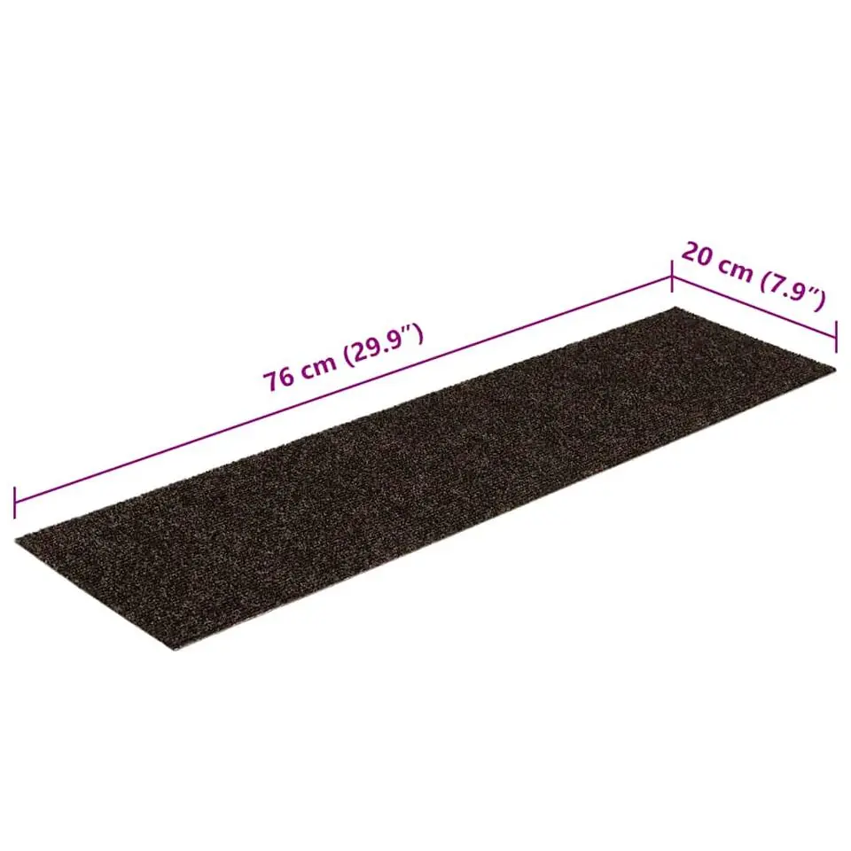 vidaXL - Trapmat - Bruin - Polypropyleen - 76 x 20 cm - 15 stuks