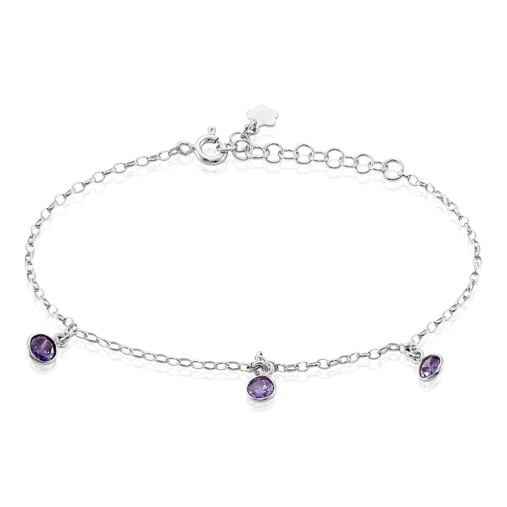 Bracelet Argent Blanc Muireall Oxydes De Zirconium