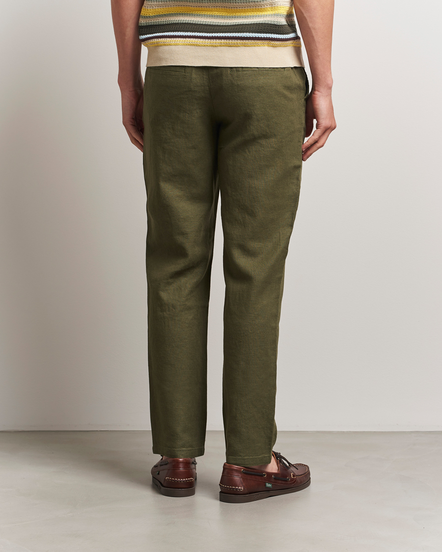 Les Deux Patrick Linen Pants Olive Night