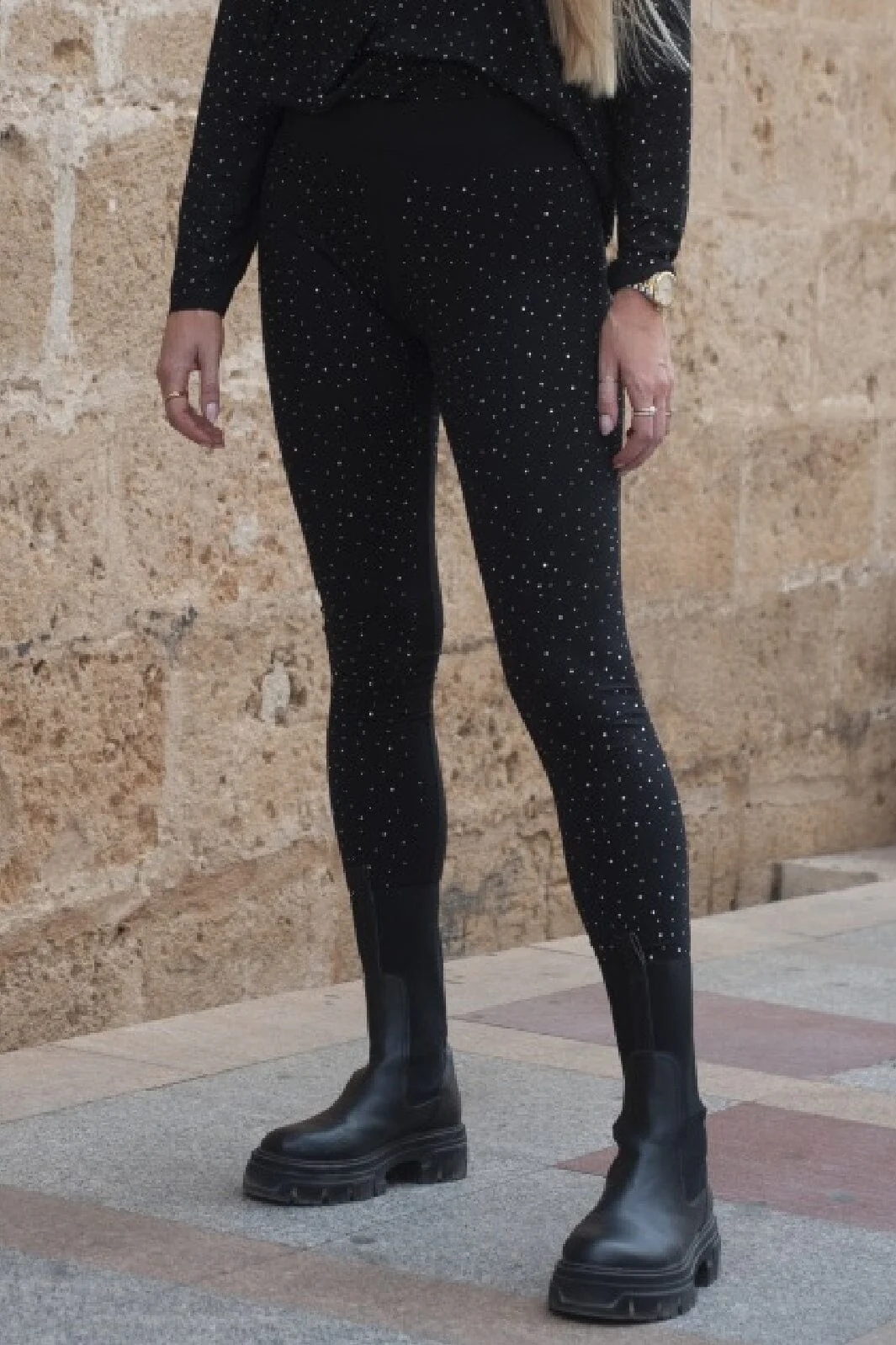 Liberte Alma-Legging black simili