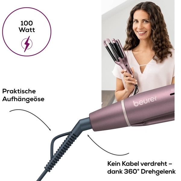 HT 65 Welleneisen Keramik Keratin Haar Lockenstyler (59423) - Roségold