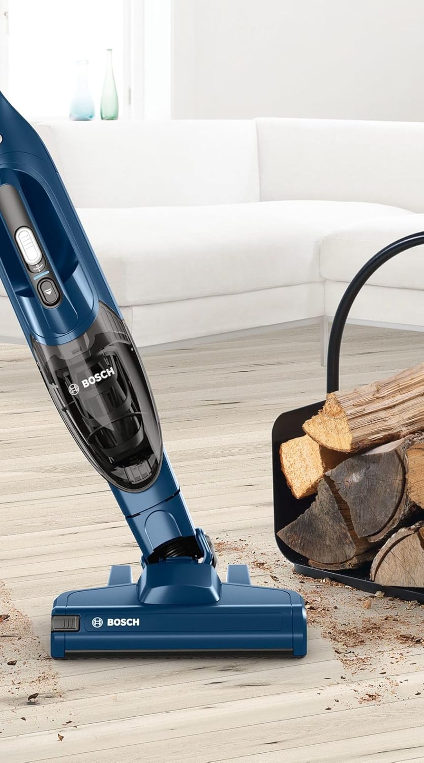 Bosch Readyy'y 16Vmax Serie | 2 - Wiederaufladbarer Staubsauger ohne Kabel, elektrischer Besen und Handstaubsauger 2in1, blau
