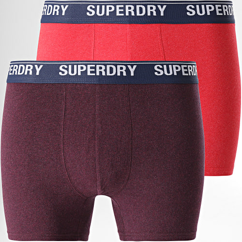Lot De 2 Boxers Classic Bordeaux Rouge
