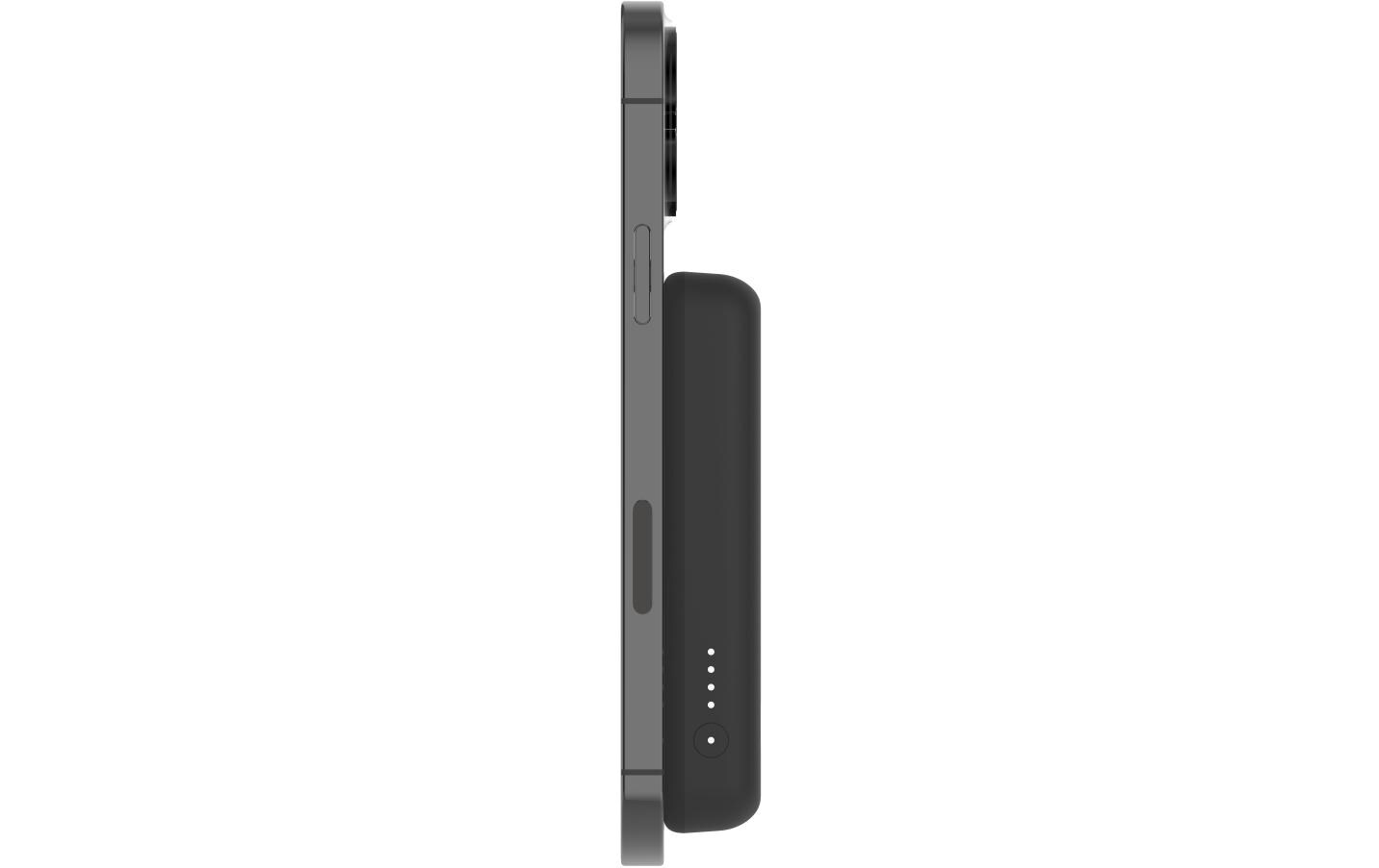 Powerbank Boost Charge kabellos 5000 mAh SchwarzMagnetische kabellose Powerbank mit Ständer