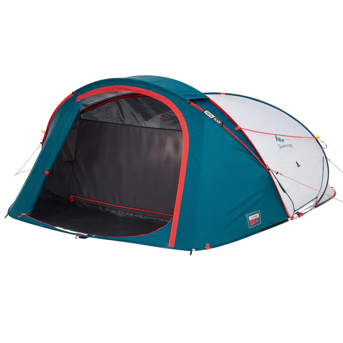 Decathlon Quechua - Barraca de Camping Impermeável Quechua 2 Second XL Fresh & Black para 3 Pessoas