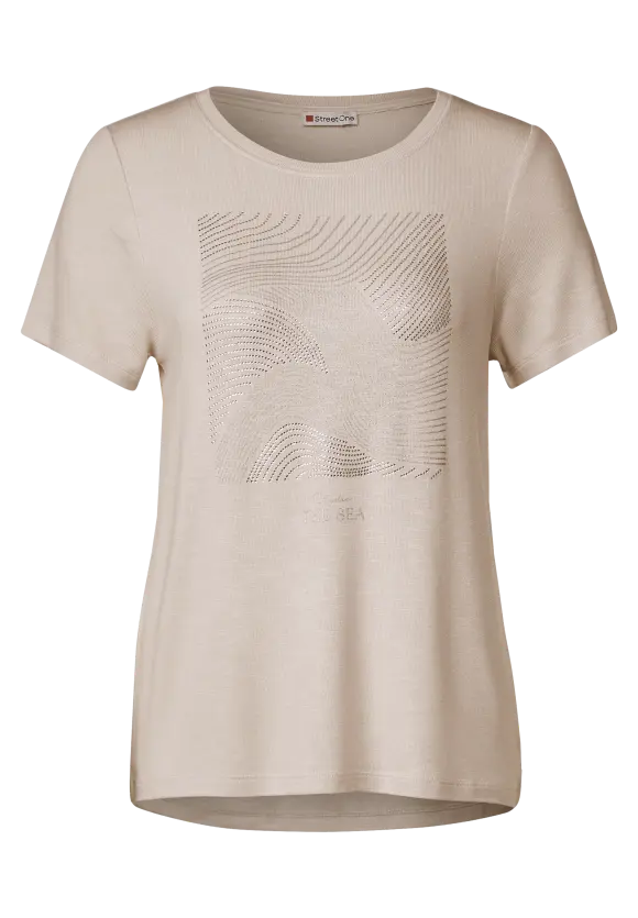 Steinchen Print Shirt - smooth sand beige