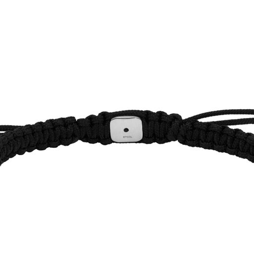 Fossil Onyx Beaded Armbånd, Sort, 25 cm