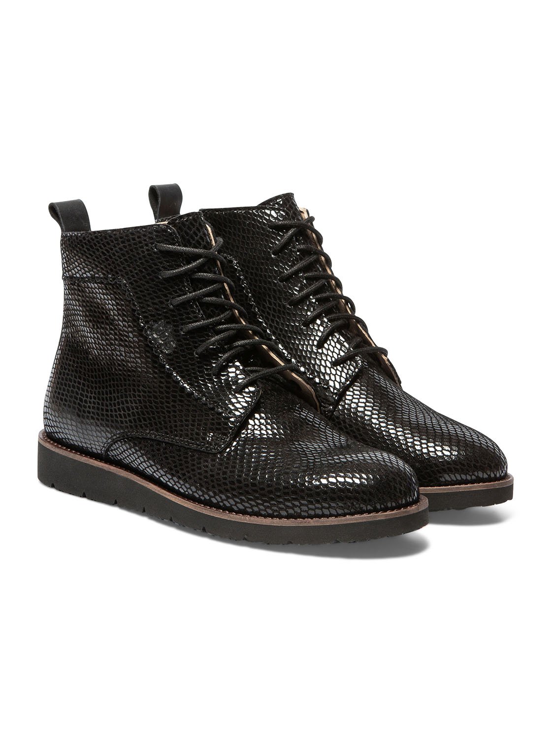 Bottillon Femme Confort Purefoam Cuir Noir