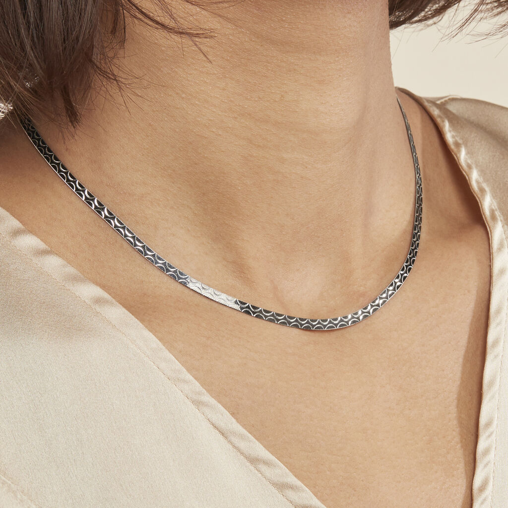 Collier Kalyane Argent Bicolore