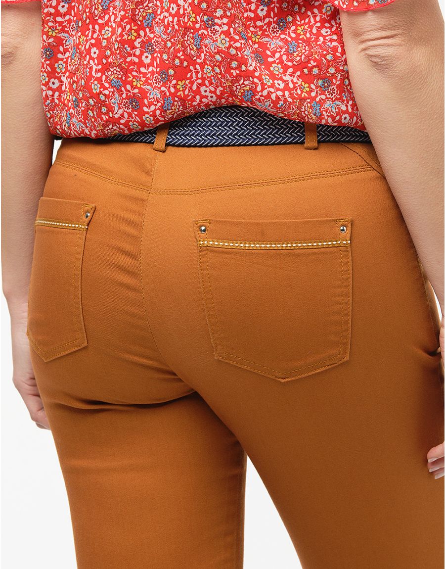 Pantalon coton orangé